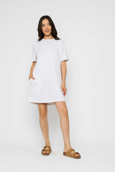 Nell-Luxe Fleece Tee Dress